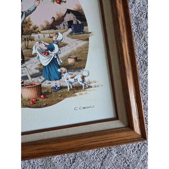 "Apple Harvest" by C. Carson - Artistic Impressions Oil Painting (Framed) - Picture 3 of 5
